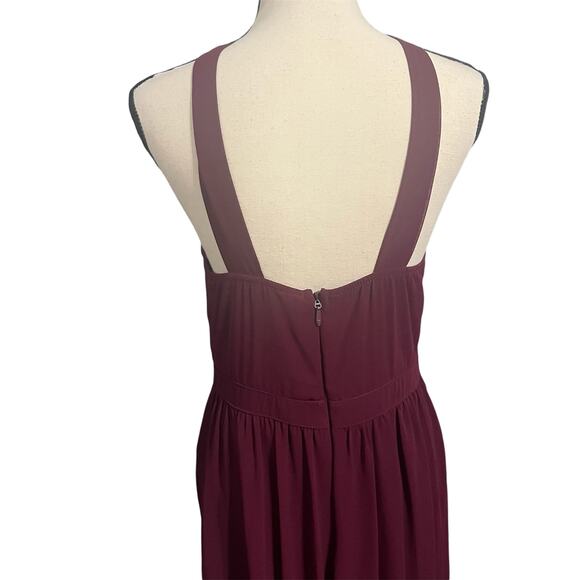 LuLus | Women's Magenta Flowy Maxi  Lined Halter Air of Romance Dress Sz L - Picture 5 of 7